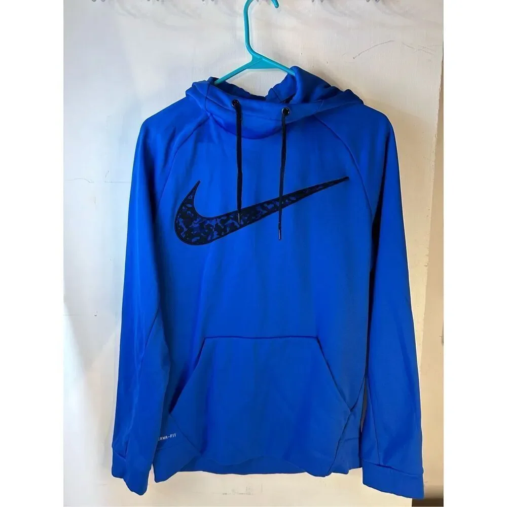 Nike swoosh therma fit sweatshirt small‎ royal blue rn#56323